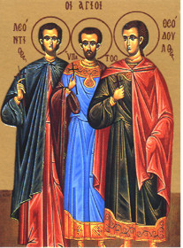 18 Haziran Suriye ΄deki Τrablus ΄tan şehit Leontius ve beraberindeki şehitler Hipatyus ile Theodulos