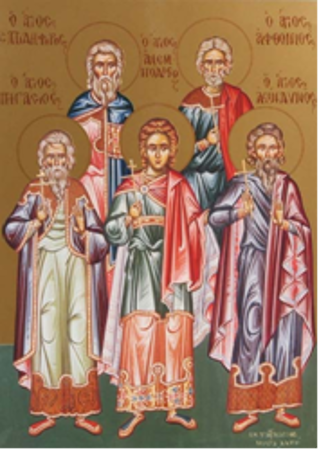 2 Kasim  Acemistanlı Kutsal Şehitler Akindinus, Pegasius, Aftonius,  Elpidoforos ve Anempodistus